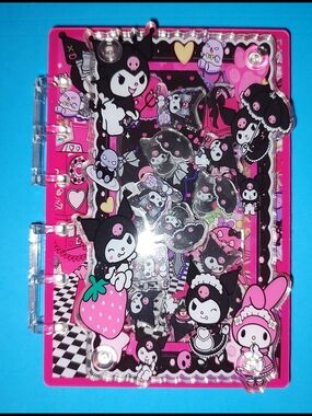 New! Sanrio A7 Kuromi & Melody Anniversary Shaker Notebook